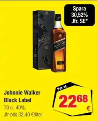 Calle JOHNNIE WALKER Black label erbjuda