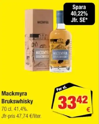 Calle Mackmyra brukswhisky erbjuda