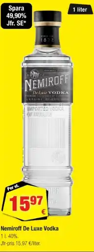 Calle NEMIROFF De luxe vodka erbjuda