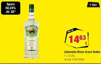 Calle Zubrowka bison grass vodka erbjuda