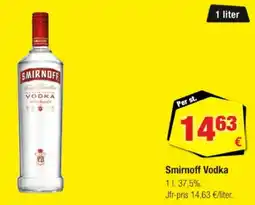 Calle Smirnoff vodka erbjuda