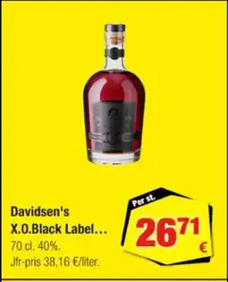 Calle Davidsen's x.o.black label erbjuda