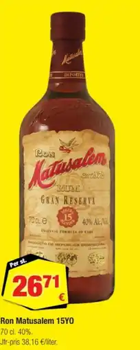 Calle Ron matusalem 15yo erbjuda