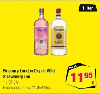 Calle Finsbury london dry el. wild strawberry gin erbjuda