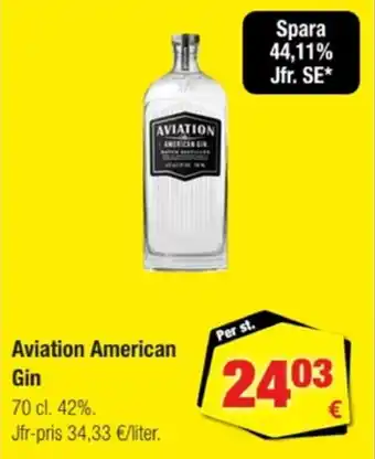 Calle Aviation american gin erbjuda