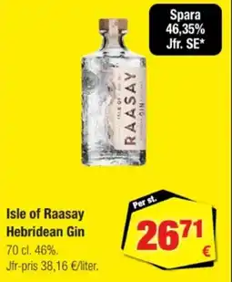 Calle Isle of raasay hebridean gin erbjuda