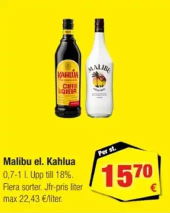 Calle Malibu el. kahlua erbjuda