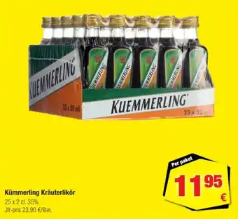 Calle Kümmerling kräuterlikör erbjuda