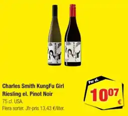 Calle Charles smith kungfu girl riesling el. pinot noir erbjuda