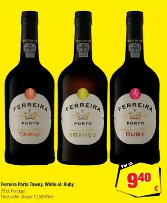 Calle FERREIRA Porto tawny, white el. ruby erbjuda