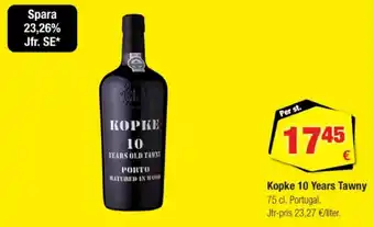 Calle Kopke 10 years tawny erbjuda