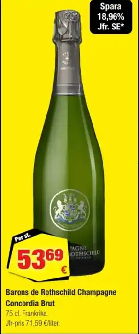 Calle Barons de rothschild champagne concordia brut erbjuda