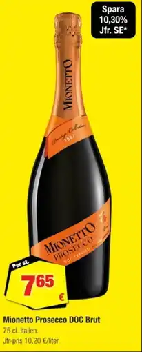 Calle Mionetto prosecco doc brut erbjuda