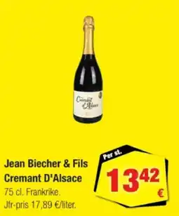 Calle Jean biecher & fils cremant d'alsace erbjuda