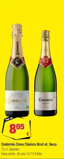 Calle Codorniu cava clasico brut el. seco erbjuda