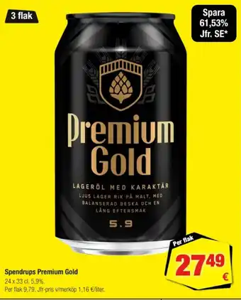 Calle Spendrups premium gold erbjuda