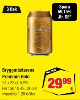 Calle Bryggmästarens premium gold erbjuda