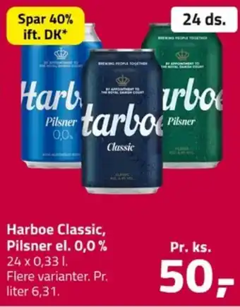 Fleggaard Harboe classic, pilsner el. 0,0% erbjuda