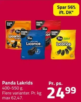 Fleggaard Panda lakrids erbjuda