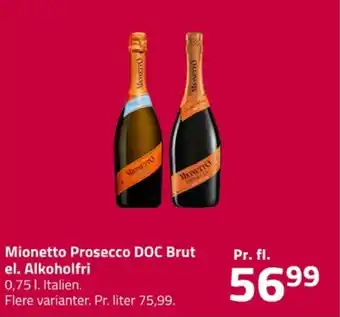 Fleggaard Mionetto prosecco doc brut el. alkoholfri erbjuda