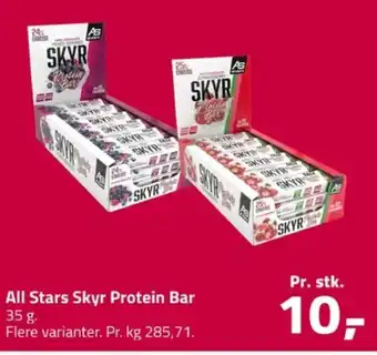 Fleggaard All stars skyr protein bar erbjuda