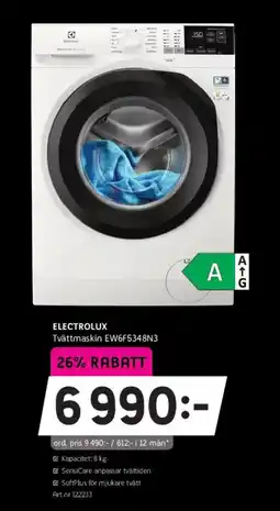 Elon Electrolux tvättmaskin ew6f5348n3 erbjuda