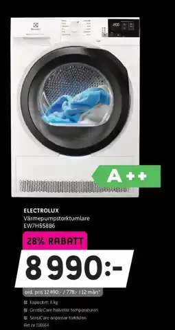 Elon Electrolux värmepumpstorktumlare erbjuda