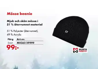 Würth Mössa beanie erbjuda