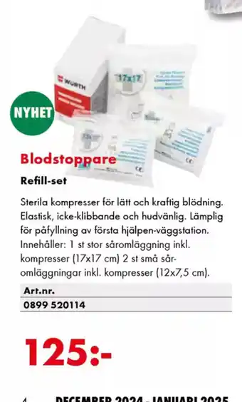 Würth Blodstoppare erbjuda