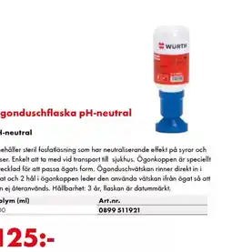 Würth Ögonduschflaska ph-neutral erbjuda