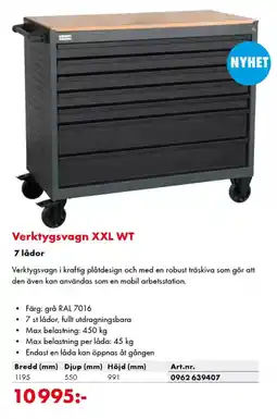 Würth Verktygsvagn xxl wt erbjuda