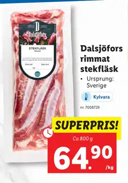 Lidl Dalsjöfors rimmat stekfläsk erbjuda