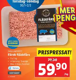 Lidl Färsk fläskfärs erbjuda