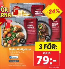 Lidl Findus färdigrätter erbjuda