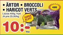 Nya Pulsen ÄRTOR • BROCCOLI • HARICOT VERTS erbjuda