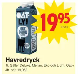 Matöppet Havredryck erbjuda