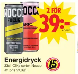 Matöppet Energidryck erbjuda