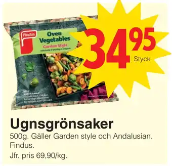 Matöppet Ugnsgrönsaker erbjuda