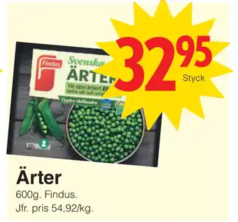 Matöppet Ärter erbjuda