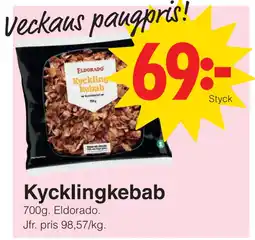 Matöppet Kycklingkebab erbjuda