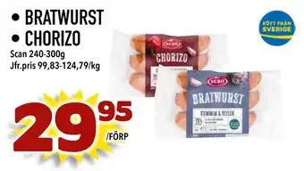 Nya Pulsen BRATWURST • CHORIZO erbjuda