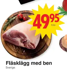 Matöppet Fläsklägg med ben erbjuda