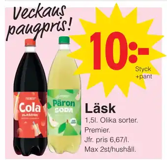 Matöppet Läsk erbjuda