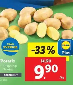 Lidl Potatis Ursprung: Sverige erbjuda