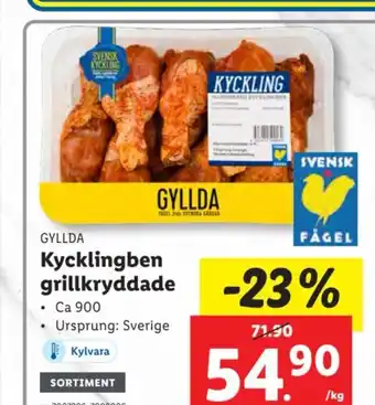 Lidl GYLLDA Kycklingben grillkryddade erbjuda