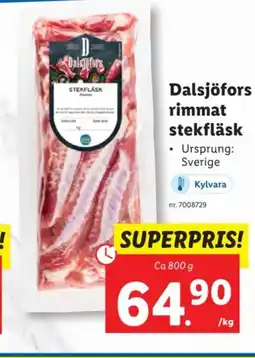 Lidl Dalsjöfors rimmat stekfläsk erbjuda