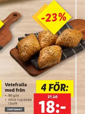 Lidl Vetefralla med frön erbjuda