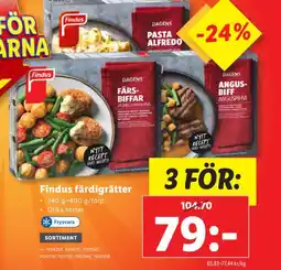 Lidl Findus färdigrätter erbjuda