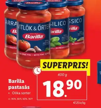 Lidl Barilla pastasås erbjuda