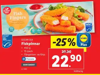 Lidl OCEAN SEA Fiskpinnar erbjuda